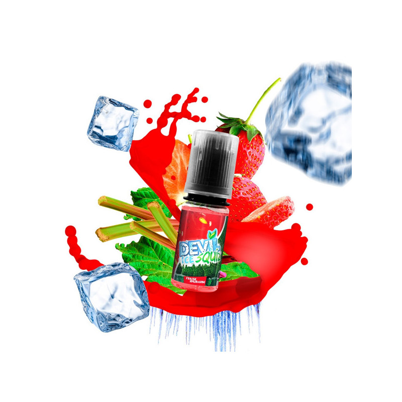 Fraise Rhubarbe Ice 10ml Devil Squiz Ice (Nicotine:03 mg/ml) - AVAP