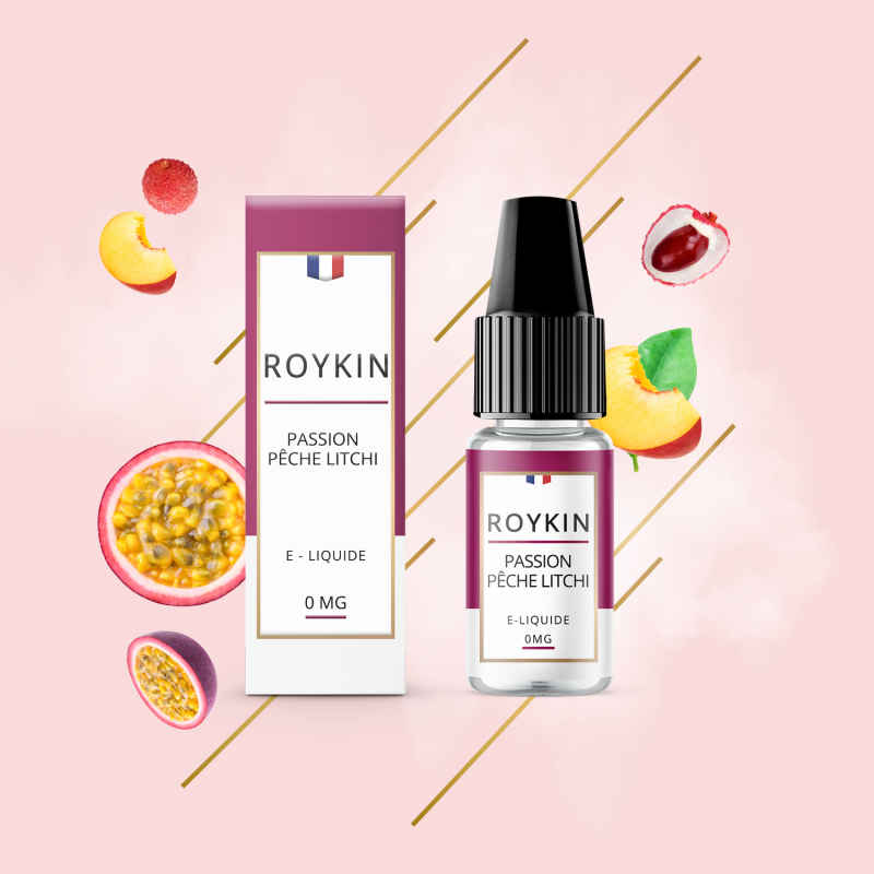 Passion Pêche Litchi 10ml (Nicotine:16 mg/ml) - Roykin