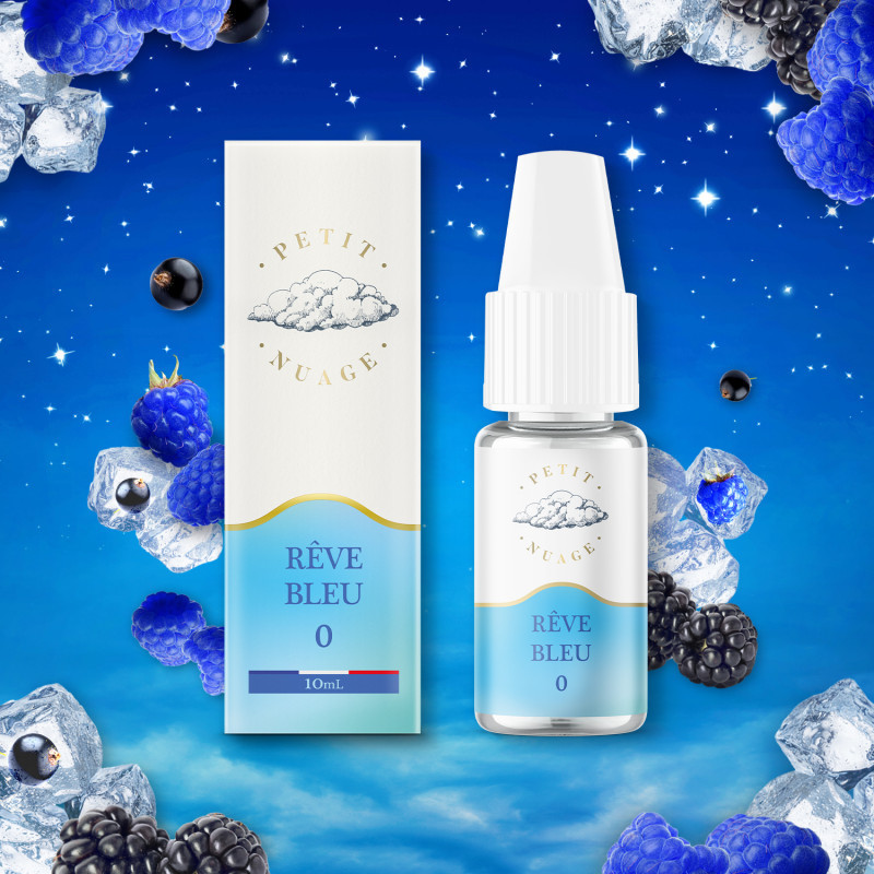 Rêve Bleu 10ml (Nicotine:16 mg/ml) - Petit Nuage