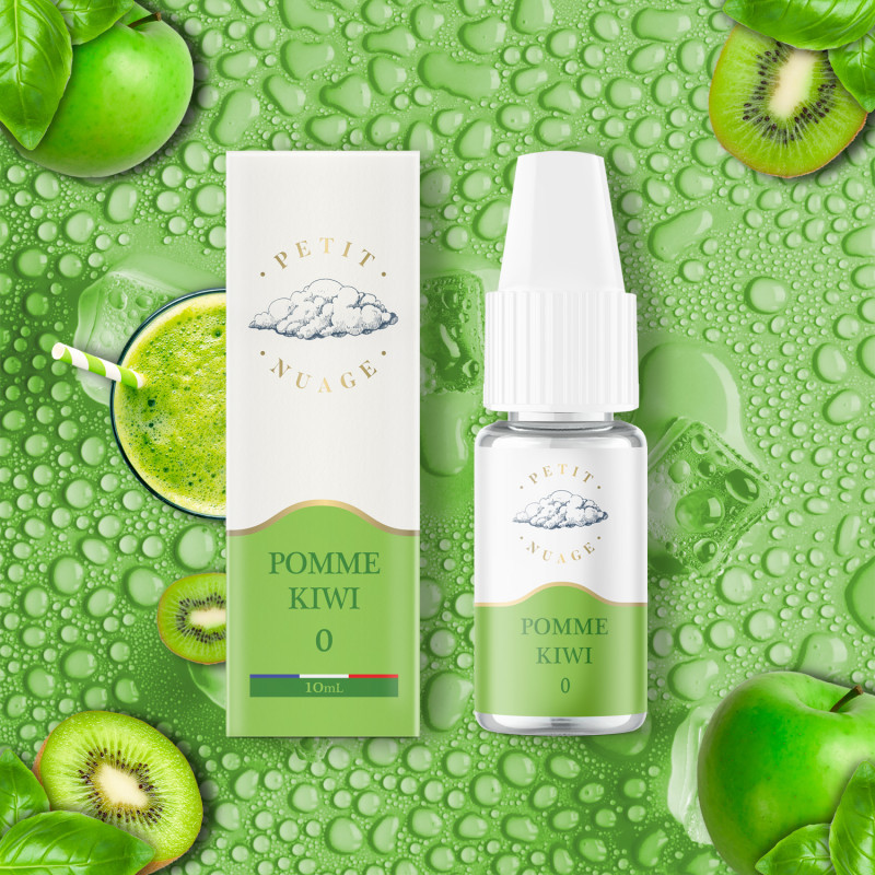 Pomme Kiwi 10ml (Nicotine: 00 mg/ml) - Petit Nuage