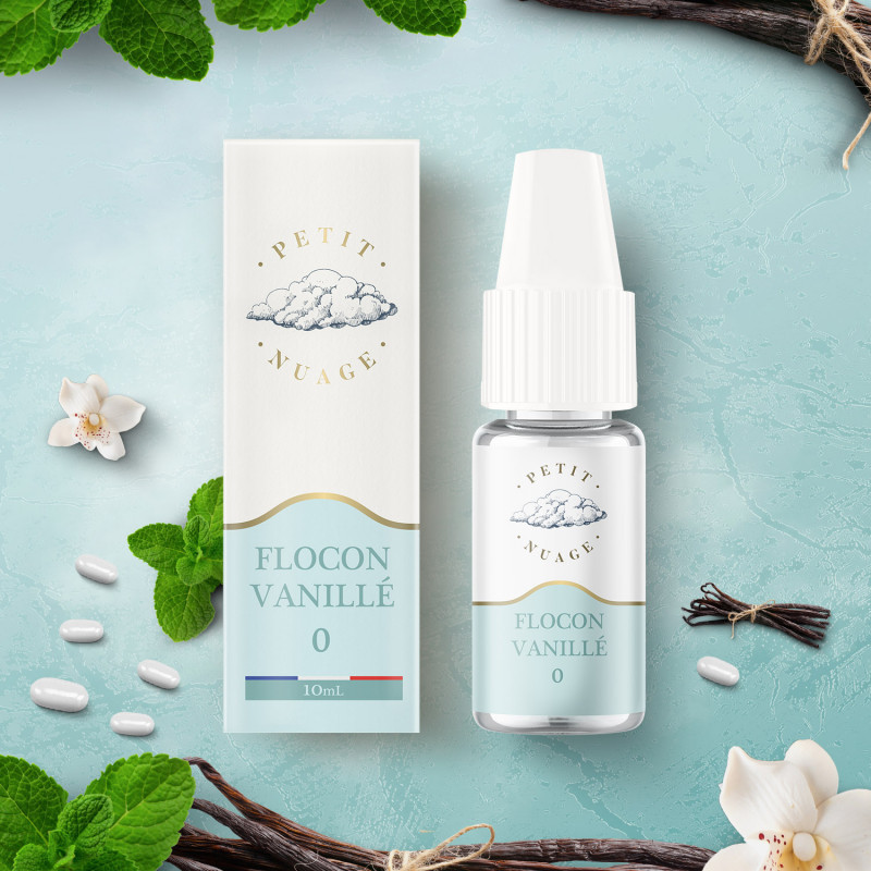 Flocon Vanillé 10ml (Nicotine:03 mg/ml) - Petit Nuage