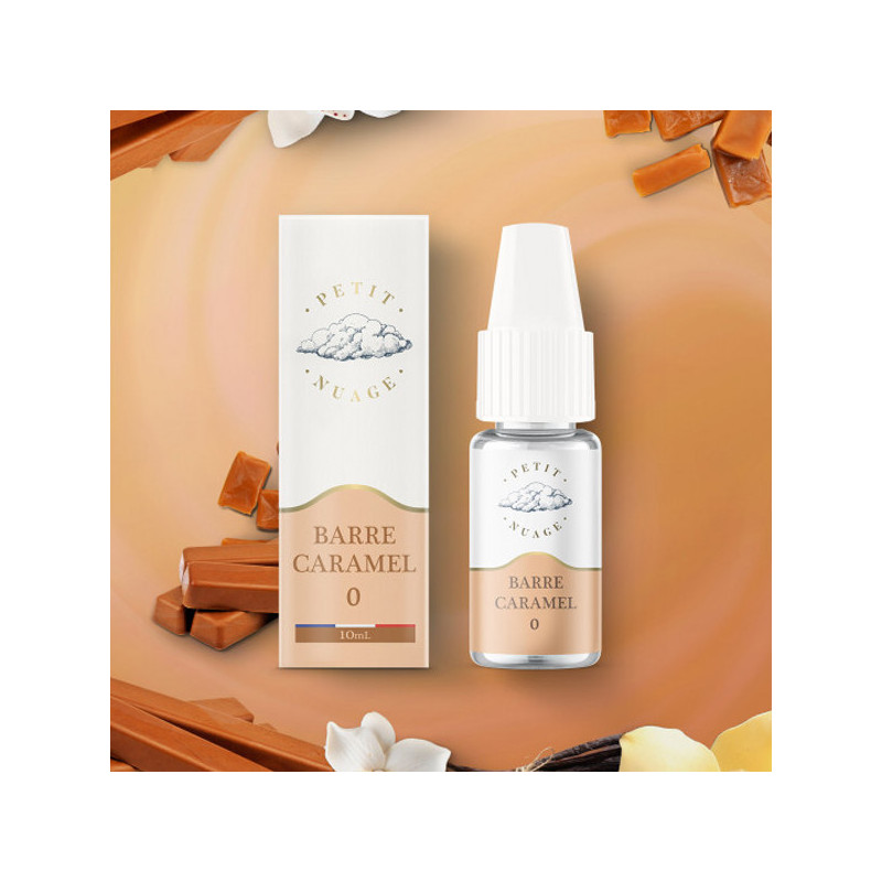 Barre Caramel 10ml (Nicotine:11mg/ml) - Petit Nuage
