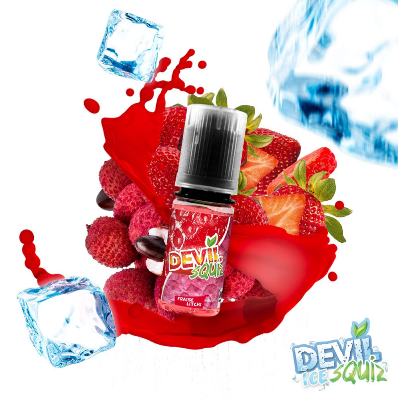 Fraise Litchi Ice 10ml Devil Squiz Ice (Nicotine:03 mg/ml) - AVAP