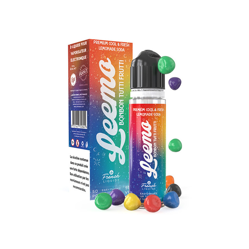Kit Easy2Shake Bonbon Tutti Frutti 60ml Leemo (Nicotine:03 mg/ml) - Le French Liquide