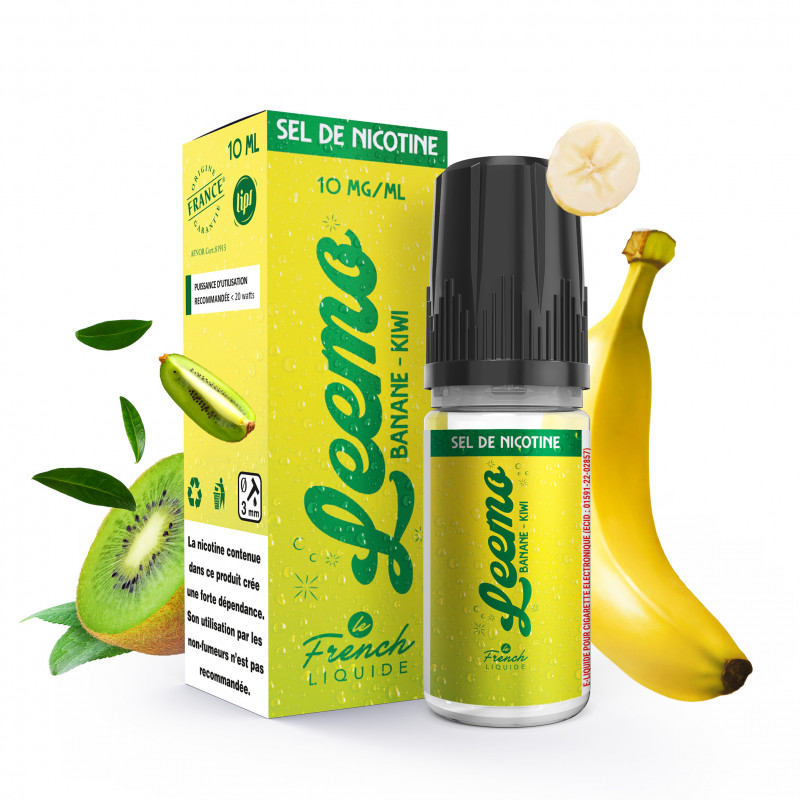 Banane Kiwi Salt 10ml Leemo (Nicotine:20 mg/ml) - Le French Liquide