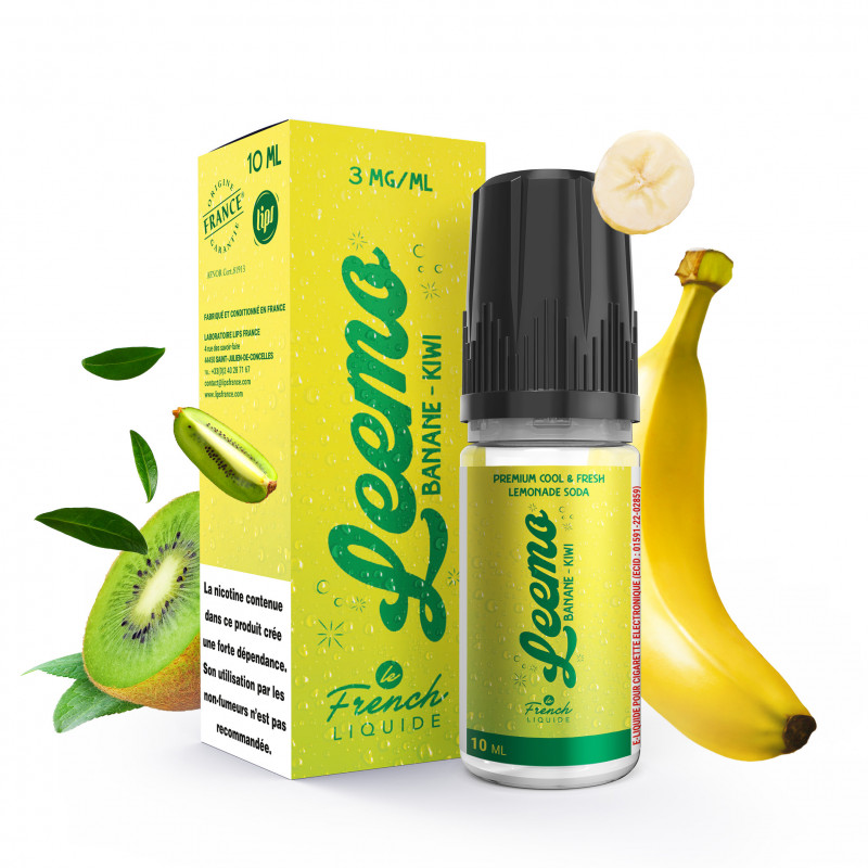 Banane Kiwi 10ml Leemo (Nicotine:03 mg/ml) - Le French Liquide