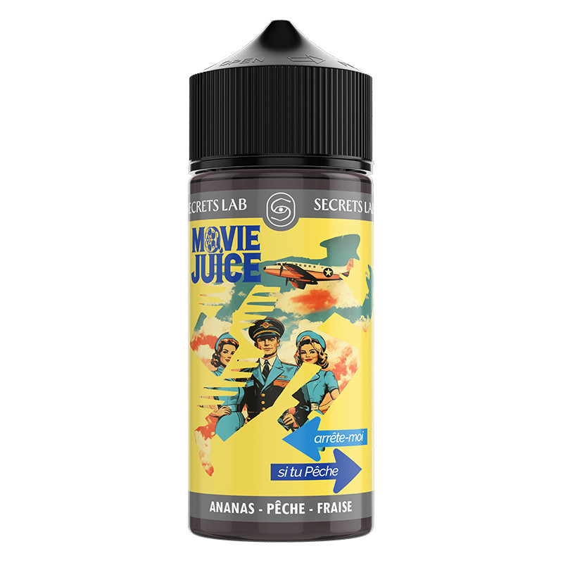 Arrête moi si tu Pêche 100ml Movie Juice (Arrête moi si tu Pêche 100ml Movie Juice - Secret's LAb) - Secrets Lab