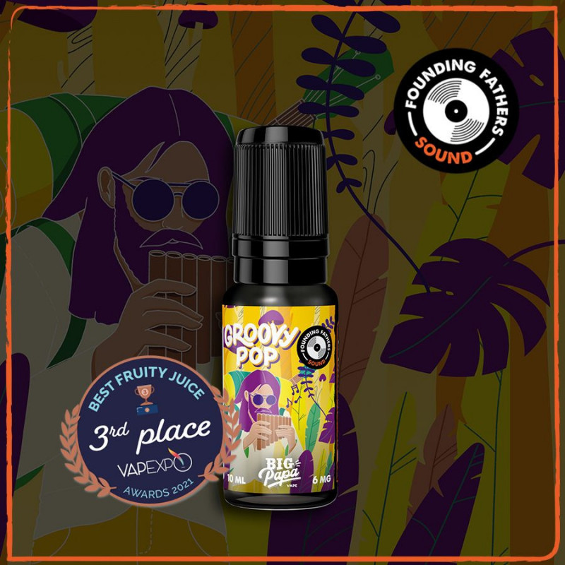 Groovy Pop 10ml Les Founding Fathers (Nicotine:18 mg/ml) - Big Papa