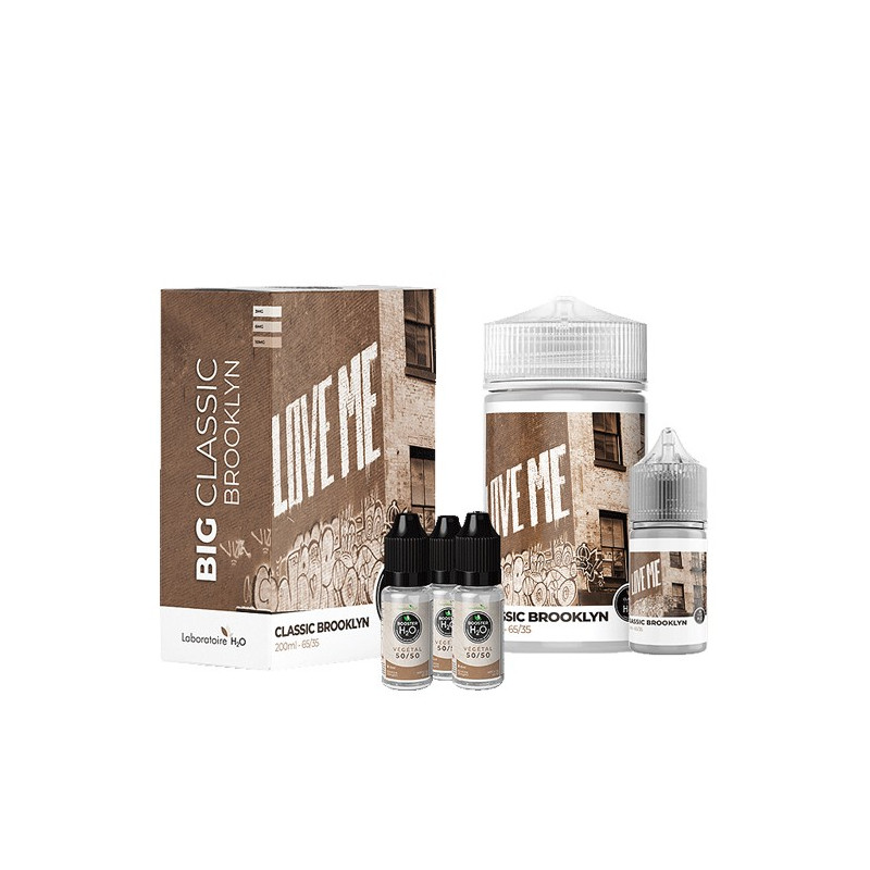 Pack Classic Brooklyn 200ml Classic Series (Nicotine:06 mg/ml) - Laboratoire H2O Sud