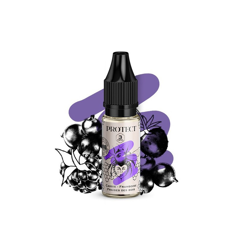 Cassis Framboise Fraises des Bois 10ml Parrainage (Nicotine:18 mg/ml) - Protect