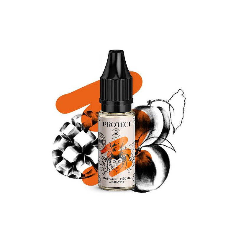 Mangue Pêche Abricot 10ml Parrainage (Nicotine:12 mg/ml) - Protect