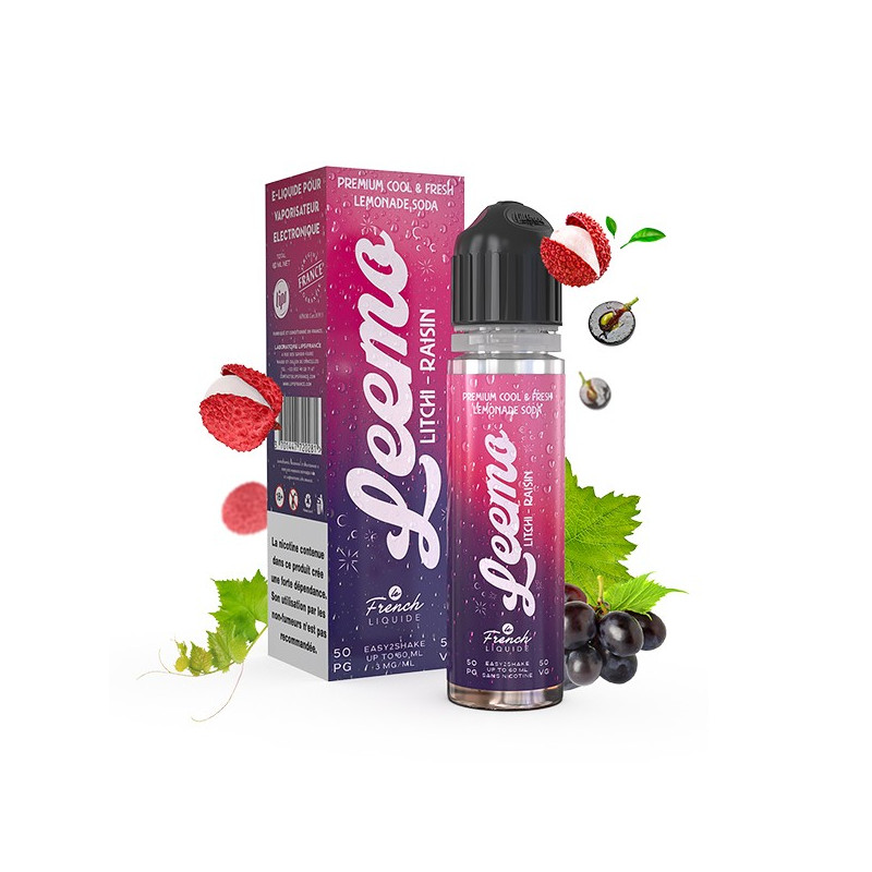 Kit Easy2Shake Litchi Raisin 60ml Leemo (Nicotine:03 mg/ml) - Le French Liquide