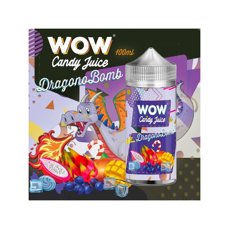 DragonoBomb 100ml WOW Candy Juice - Made in Vape
