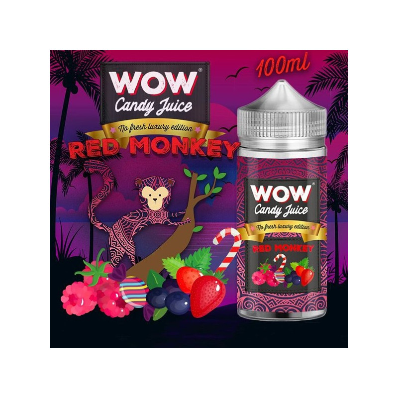 Red Monkey No Fresh 100ml WOW Candy Juice - Made in Vape