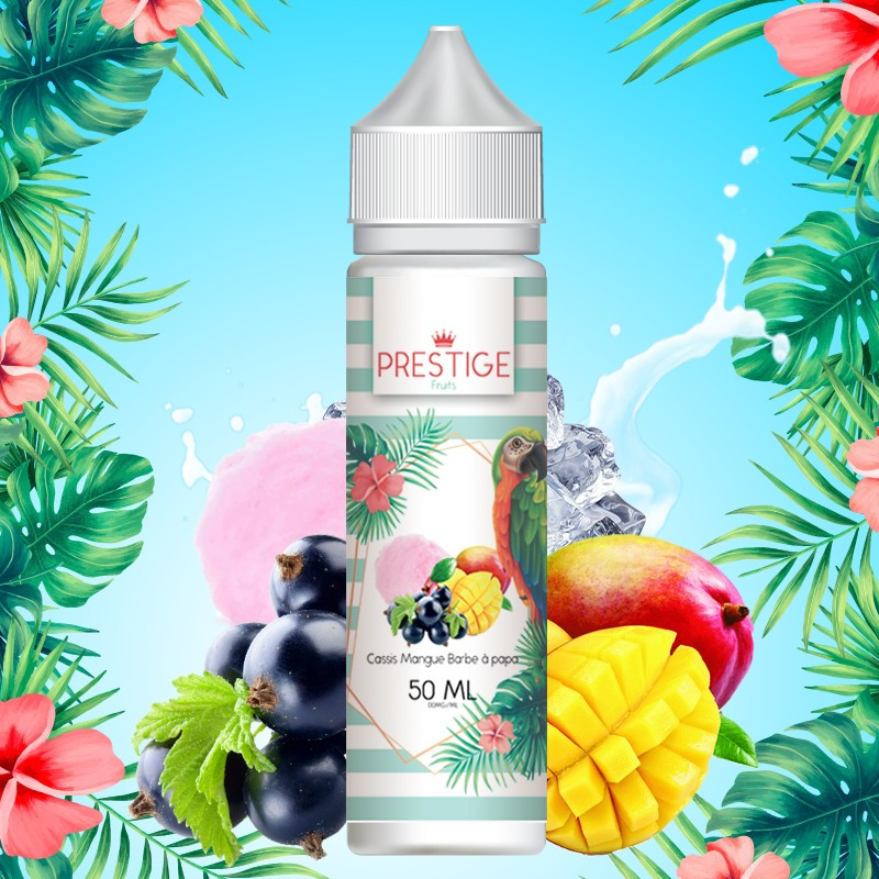 Cassis Mangue Barbe à papa 50ml (Cassis Mangue Barbe à papa 50ml - Prestige Fruits)