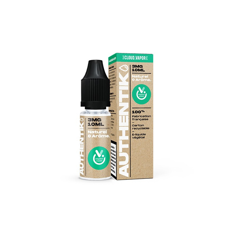 Naturel 0 Arôme 10ml Authentik (Nicotine:03 mg/ml) - Cloud Vapor