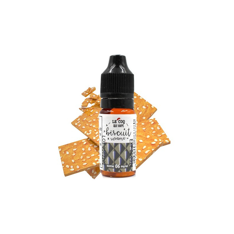 Biscuit Sésame 10ml Les Bêtises du Coq (Nicotine:03 mg/ml) - Airomia