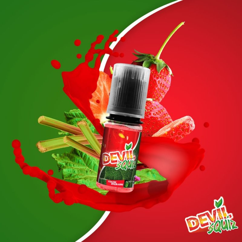 Fraise Rhubarbe 10ml Devil Squiz (Nicotine:03 mg/ml) - AVAP