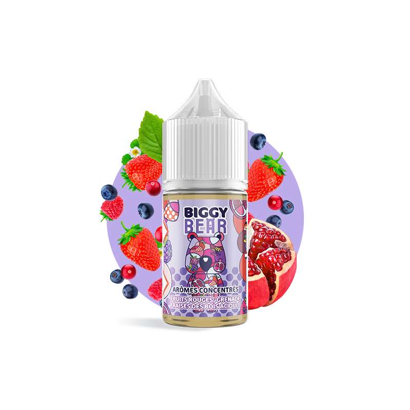 Concentré Fruits rouges Grenade Fraise des bois acidulée 30ml - Biggy Bear