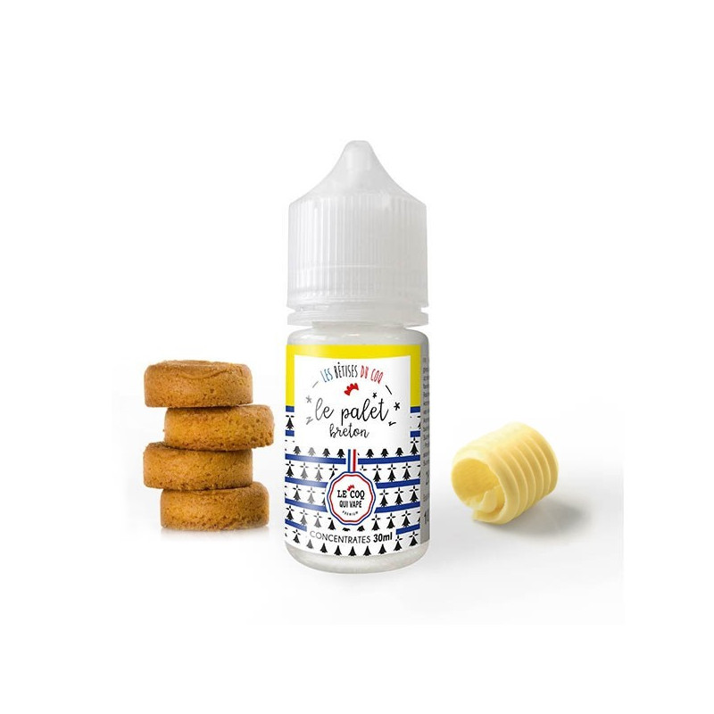 Concentré Le Palet Breton 30ml Les Bêtises du Coq (Concentré Le Palet Breton 30ml Les Bêtises du Coq - Le Coq qui Vape) - Airomia
