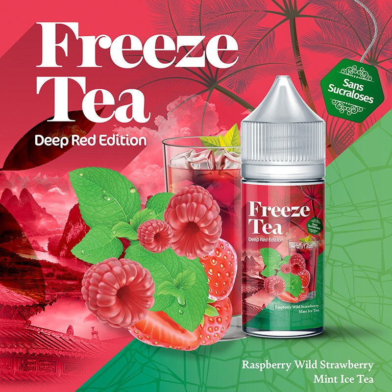 Concentré Raspberry Mint & Wild Strawberry Ice Tea 30ml Freeze Tea - Made In Vape