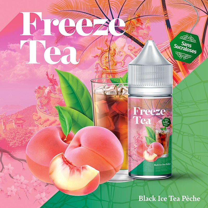 Concentré Black Ice Tea Pêche 30ml Freeze Tea - Made In Vape