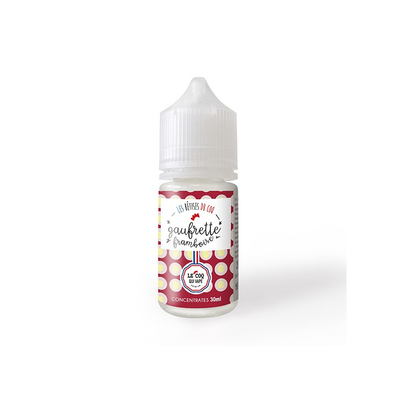 Concentré Gaufrette Framboise 30ml Les Bêtises du Coq (Concentré Gaufrette Framboise 30ml Les Bêtises du Coq - Le Coq qui Vape) - Airomia