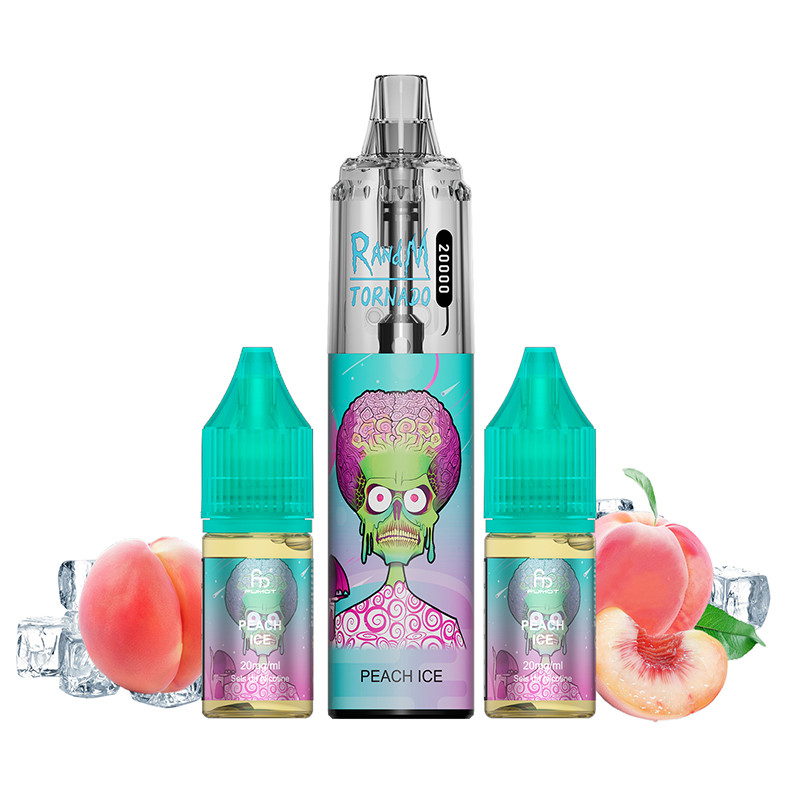 Puff Tornado RandM 20K Peach Ice 850mAh (Nicotine:20 mg/ml) - Fumot