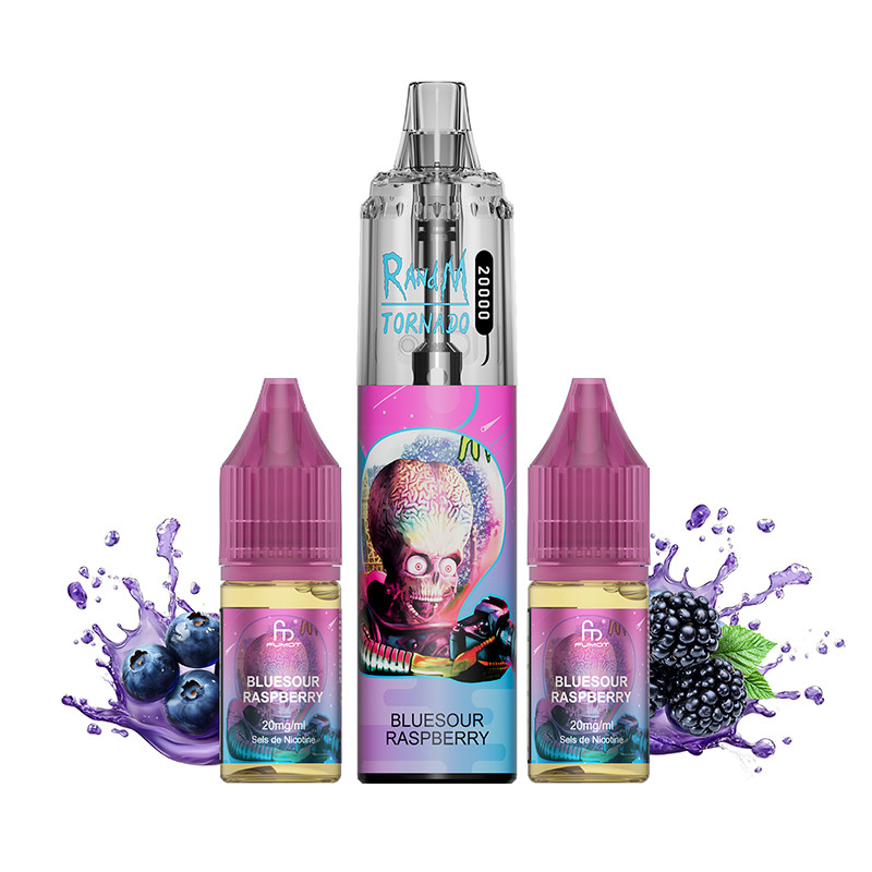 Puff Tornado RandM 20K BlueSour Raspberry 850mAh (Nicotine:20 mg/ml) - Fumot