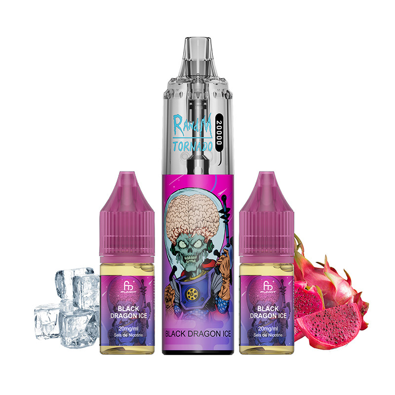 Puff Tornado RandM 20K Black Dragon Ice 850mAh (Nicotine:20 mg/ml) - Fumot