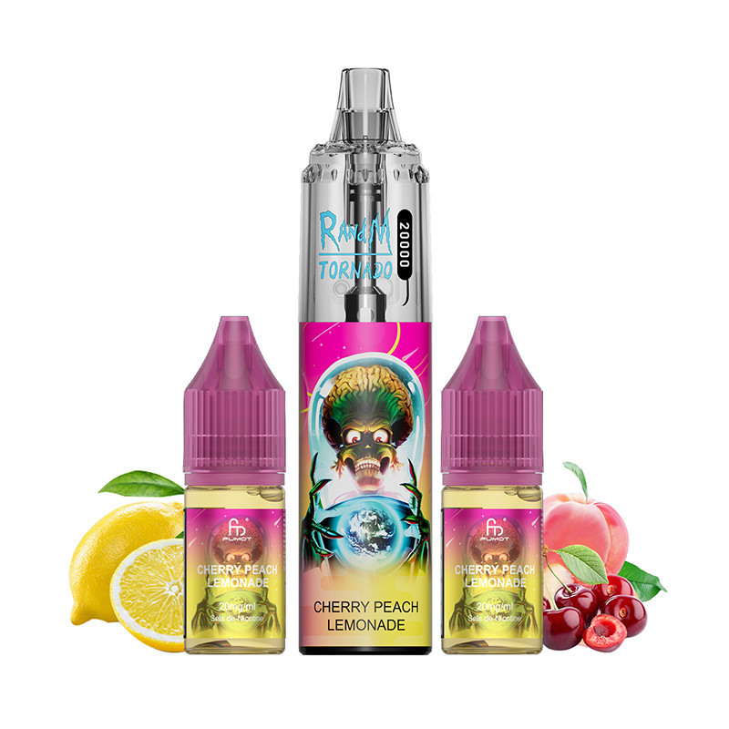 Puff Tornado RandM 20K Cherry Peach Lemonade 850mAh (Nicotine:20 mg/ml) - Fumot