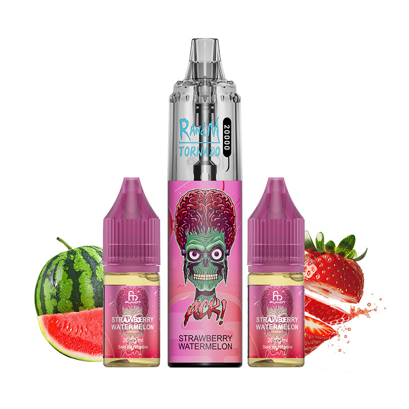 Puff Tornado RandM 20K Strawberry Watermelon 850mAh (Nicotine:20 mg/ml) - Fumot