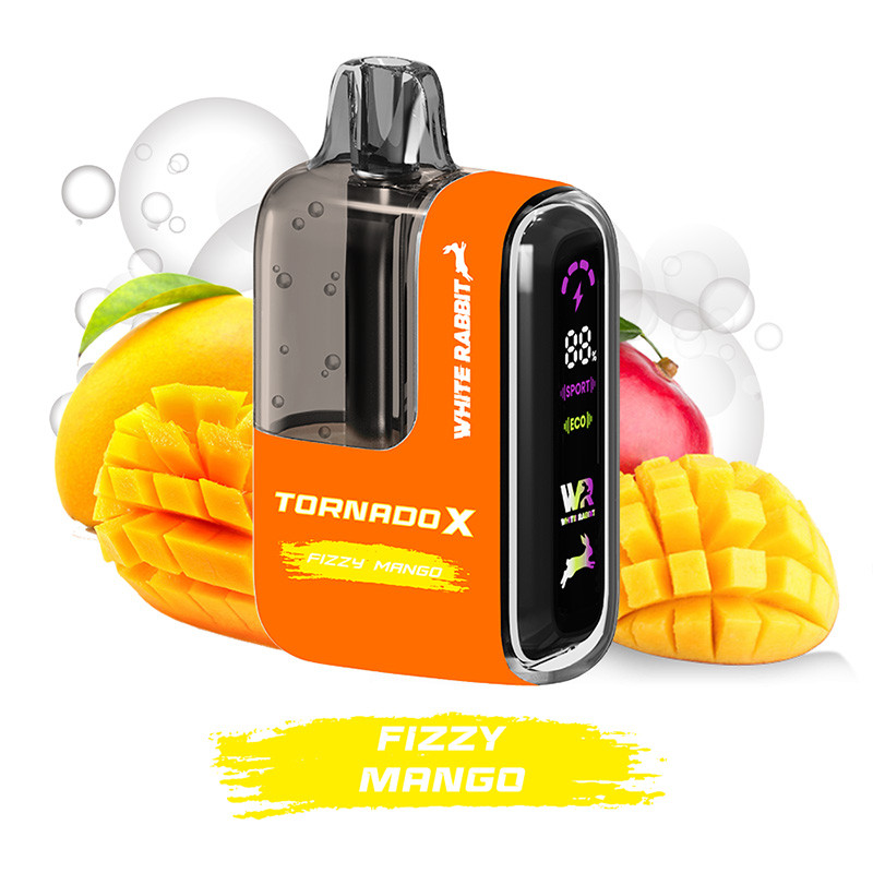 Puff Tornado X 25K Fizzy Mango 650mAh 18ml (Nicotine:10 mg/ml) - Tornado x White Rabbit