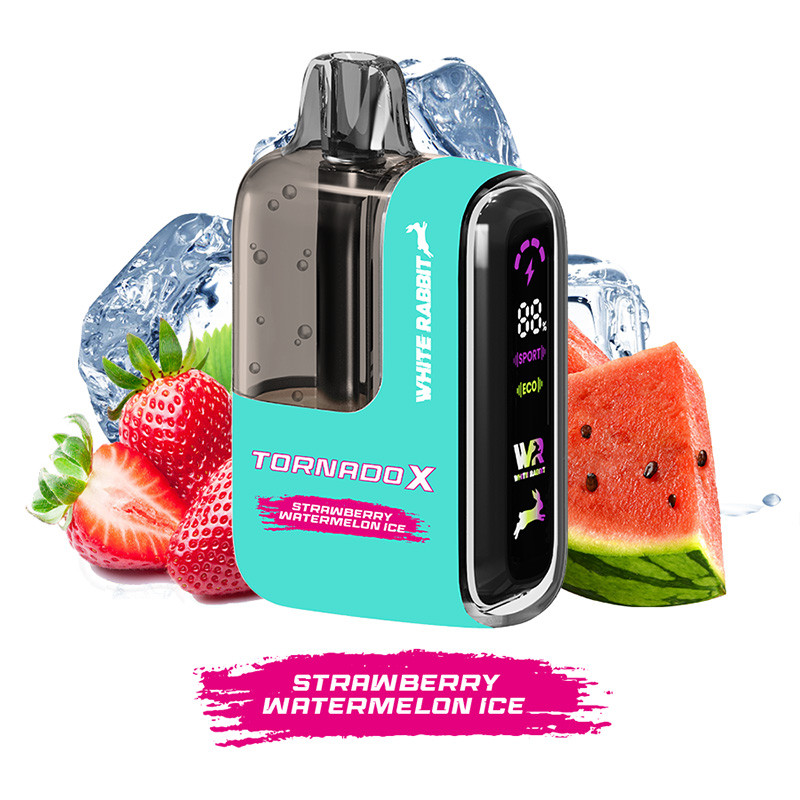 Puff Tornado X 25K Strawberry Watermelon Ice 650mAh 18ml (Nicotine:10 mg/ml) - Tornado x White Rabbit