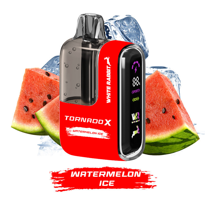 Puff Tornado X 25K Watermelon Ice 650mAh 18ml (Nicotine:10 mg/ml) - Tornado x White Rabbit