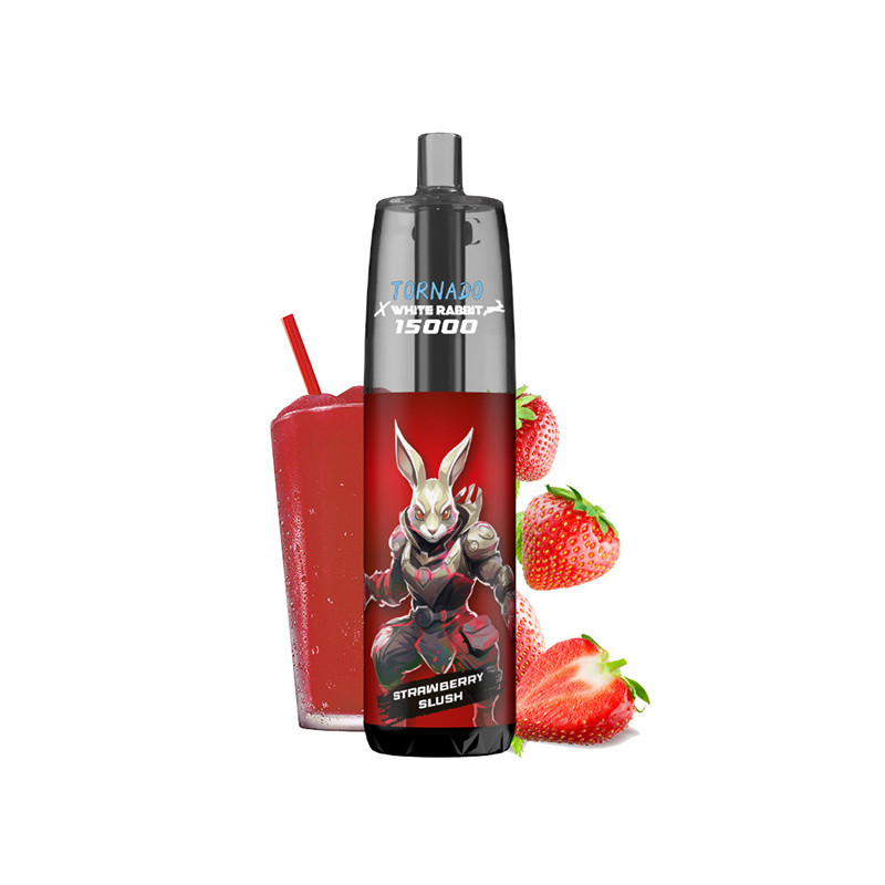 Puff Tornado 15K Strawberry Slush 650mAh 14ml (Nicotine:10 mg/ml) - Tornado x White Rabbit