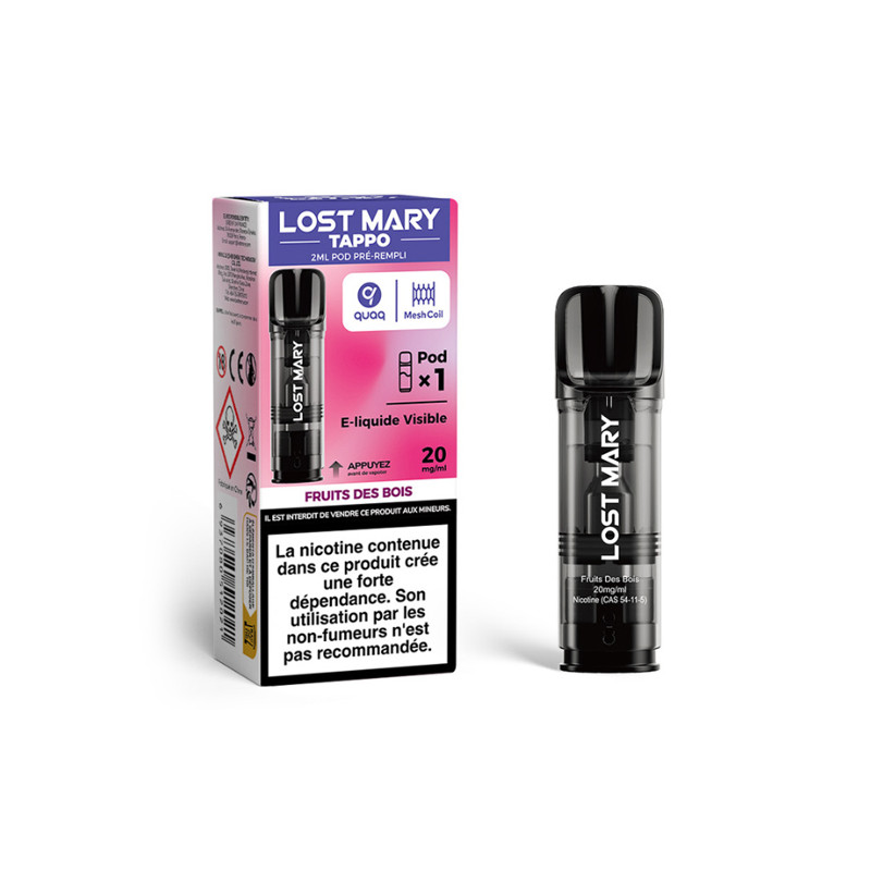 Pod Pré-rempli Tappo Fruits des bois 2ml (Nicotine:20 mg/ml) - Lost Mary