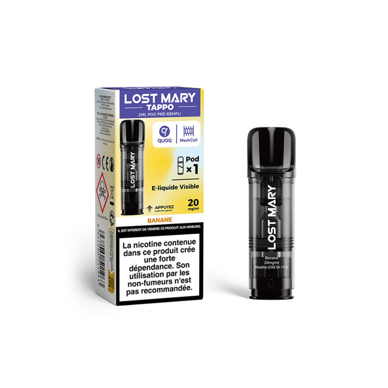 Pod Pré-rempli Tappo Banane 2ml (Nicotine:20 mg/ml) - Lost Mary
