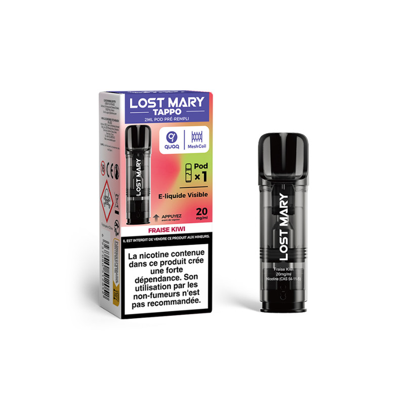 Pod Pré-rempli Tappo Fraise Kiwi 2ml (Nicotine:20 mg/ml) - Lost Mary