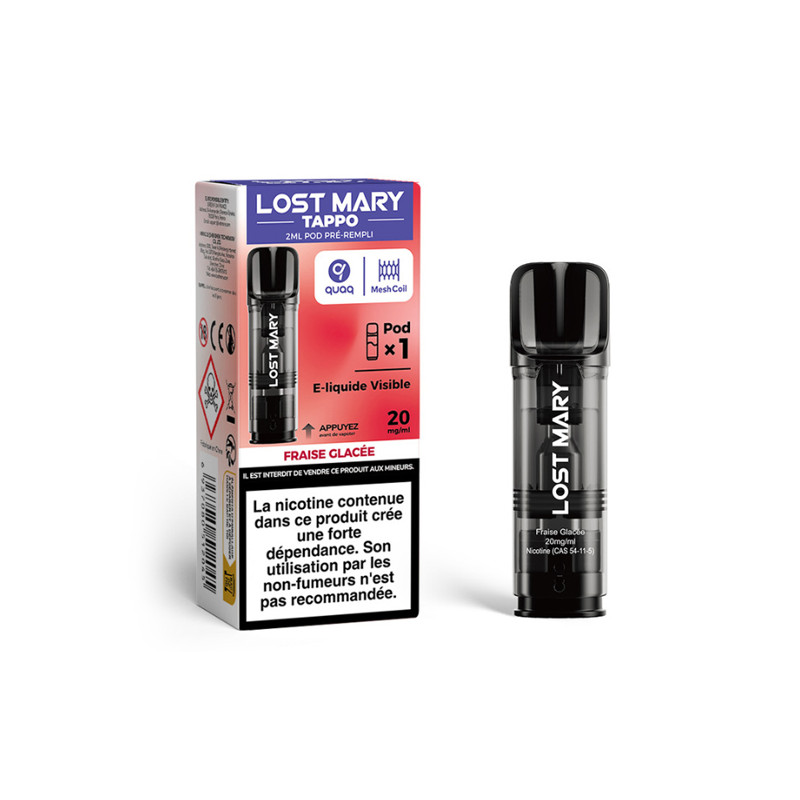 Pod Pré-rempli Tappo Fraise Glacée 2ml (Nicotine:20 mg/ml) - Lost Mary