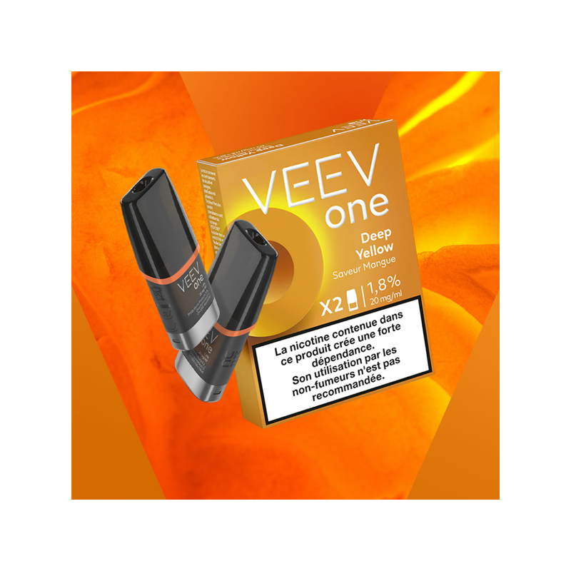 Paquet de 2 Pods pré-remplis Veev One Deep Yellow (Nicotine:09 mg/ml) - VEEV
