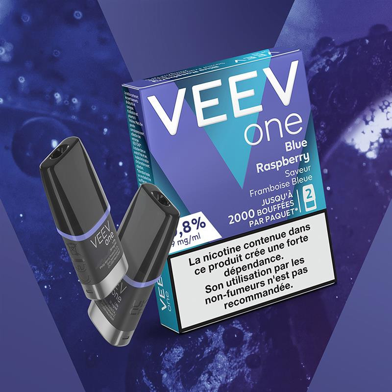 Paquet de 2 Pods pré-remplis Veev One Blue Raspberry (Nicotine:20 mg/ml) - VEEV