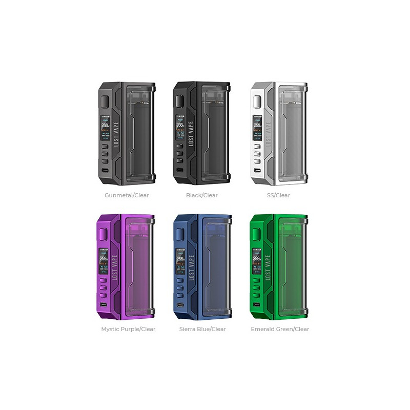 Box Thelema Quest 200w (Couleurs :SS/Clear) - Lost Vape