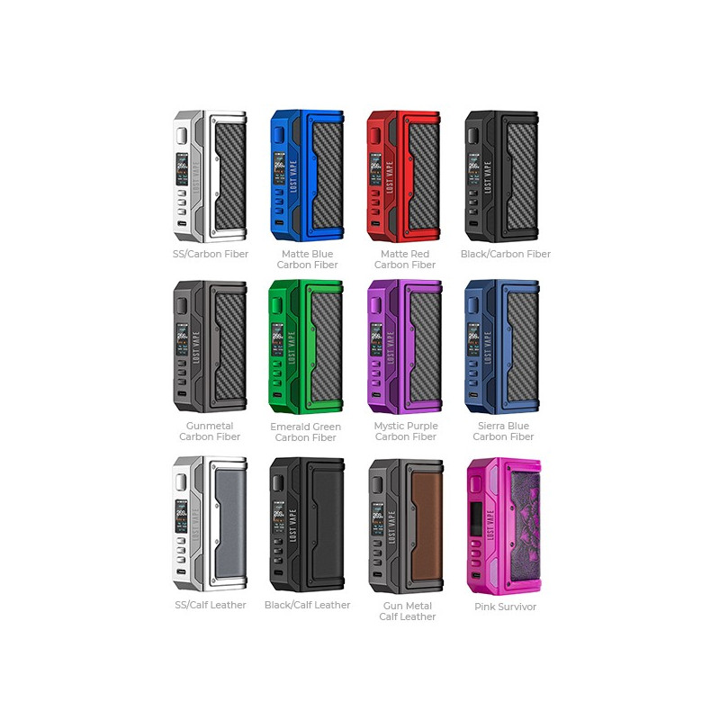 Box Thelema Quest 200w (Couleurs :Emerald Green/Carbon Fiber) - Lost Vape