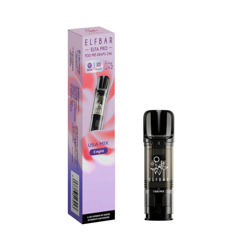 Pod pré-rempli USA Mix 2ml Elfa Pro (Nicotine:10 mg/ml) - ElfBar