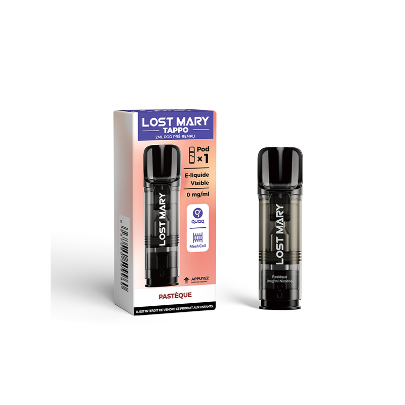 Pod Pré-rempli Tappo Pastèque 2ml (Nicotine:10 mg/ml) - Lost Mary