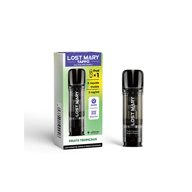 Pod Pré-rempli Tappo Fruits Tropicaux 2ml (Nicotine:20 mg/ml) - Lost Mary