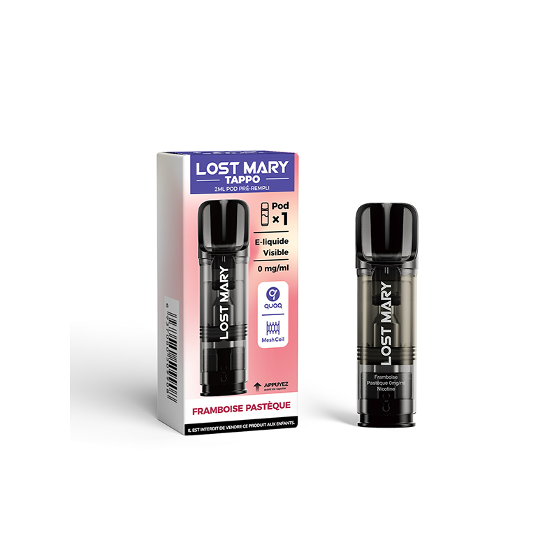 Pod Pré-rempli Tappo Framboise Pastèque 2ml (Nicotine:10 mg/ml) - Lost Mary