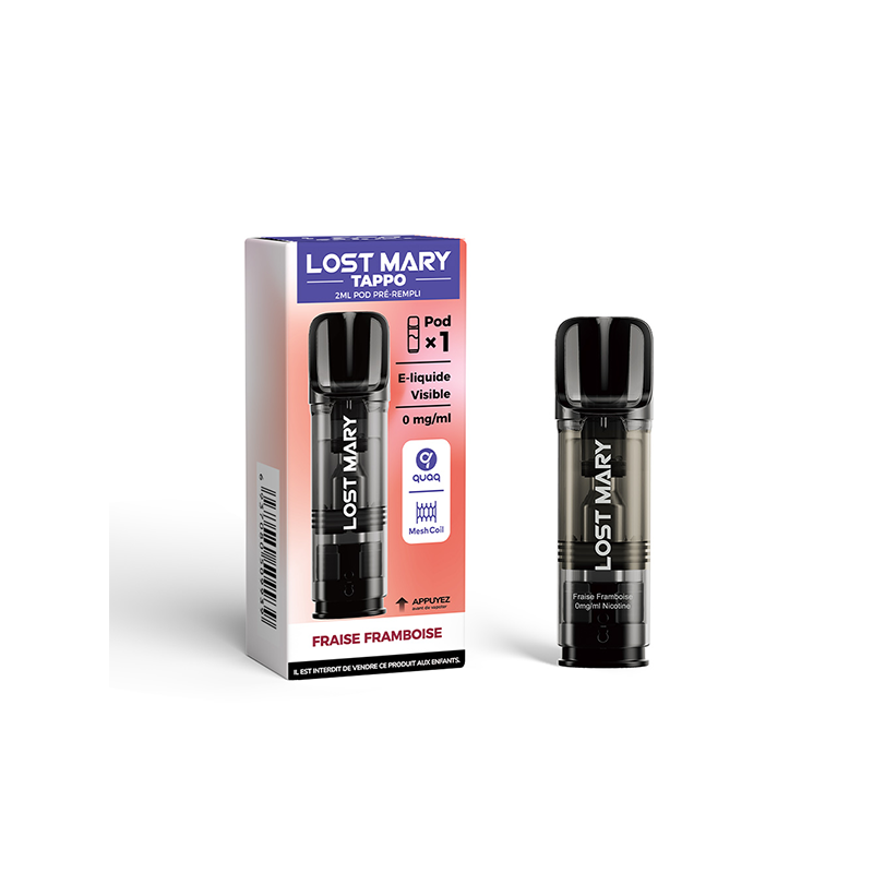 Pod Pré-rempli Tappo Fraise Framboise 2ml (Nicotine:10 mg/ml) - Lost Mary