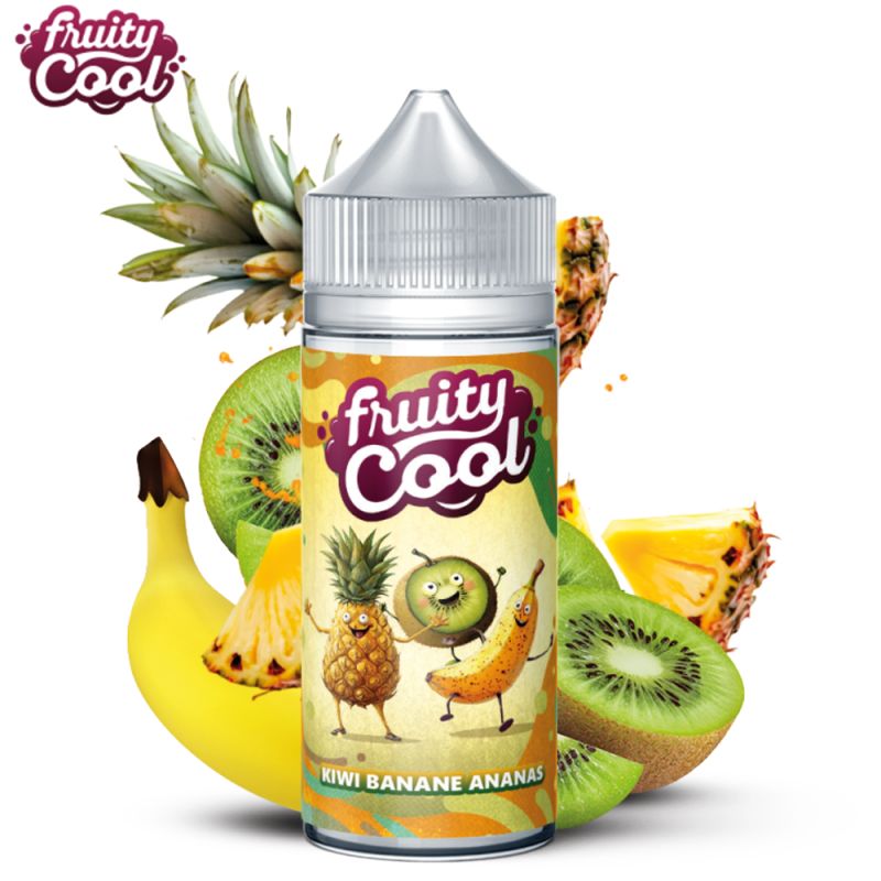 Kiwi Banane Ananas 100ml (0mg) - Fruity Cool